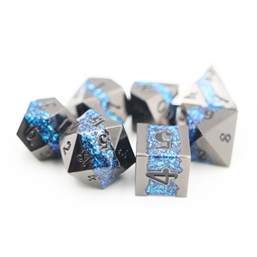 Dark metal shiny saphire ore